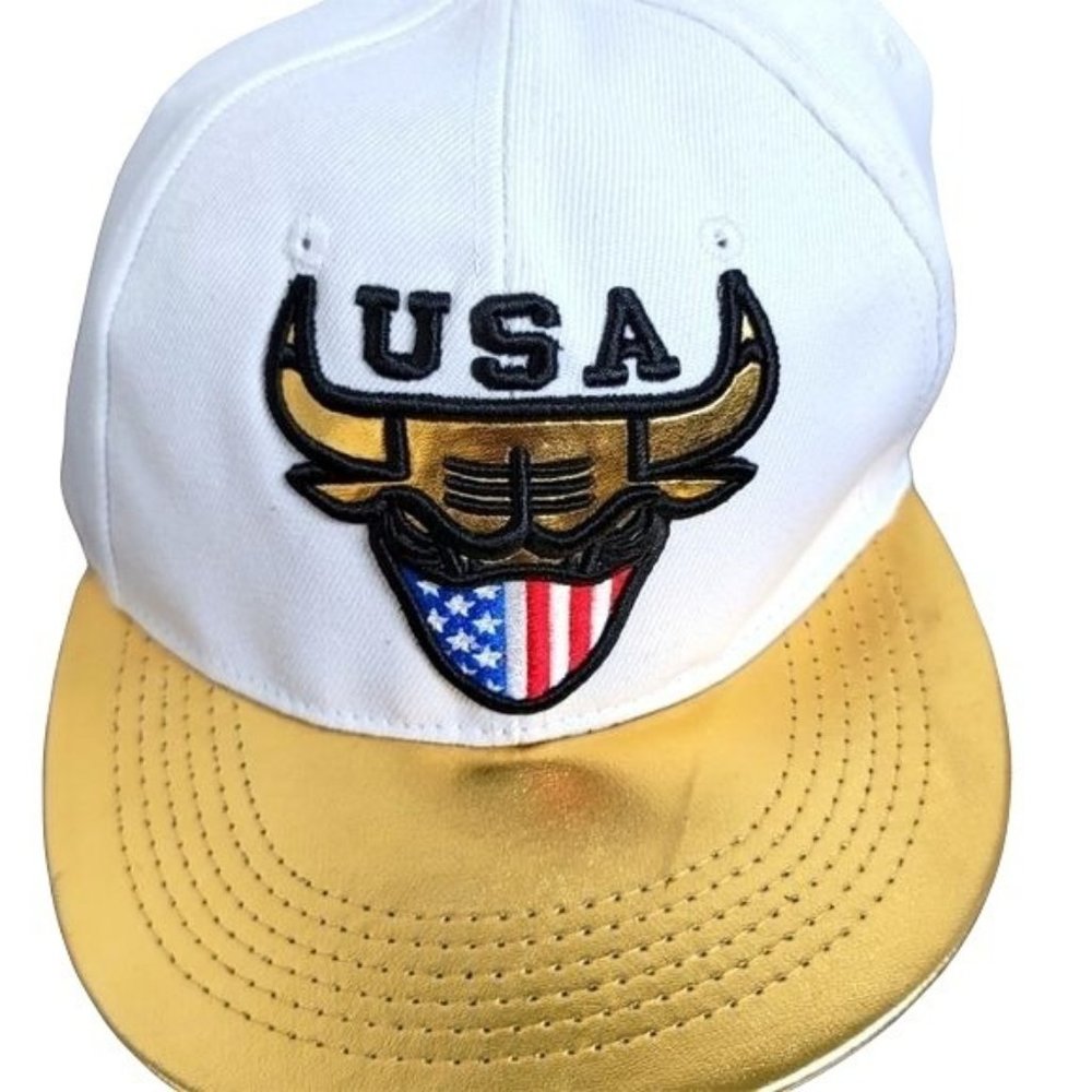 Chicago Bulls Gold n White Snapback ROST
